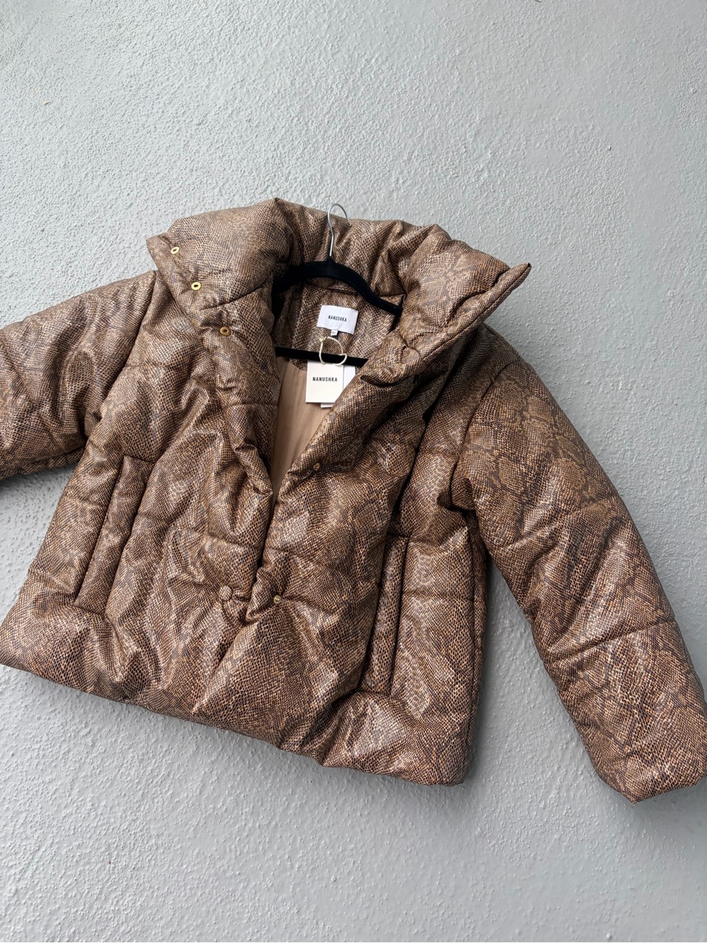 Nanushka Snake Puffer Jacket NWT sz XS/S